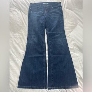 Joe's Petite Provocateur Wide Flare Dark Wash Jeans